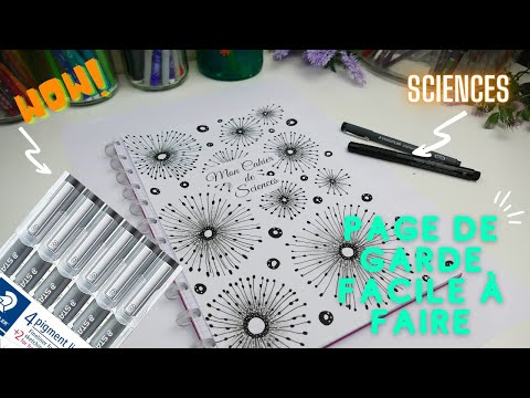 QUE DESSINER QUAND ON S'ENNUIE : IDÉE DE PAGE DE GARDE FACILE