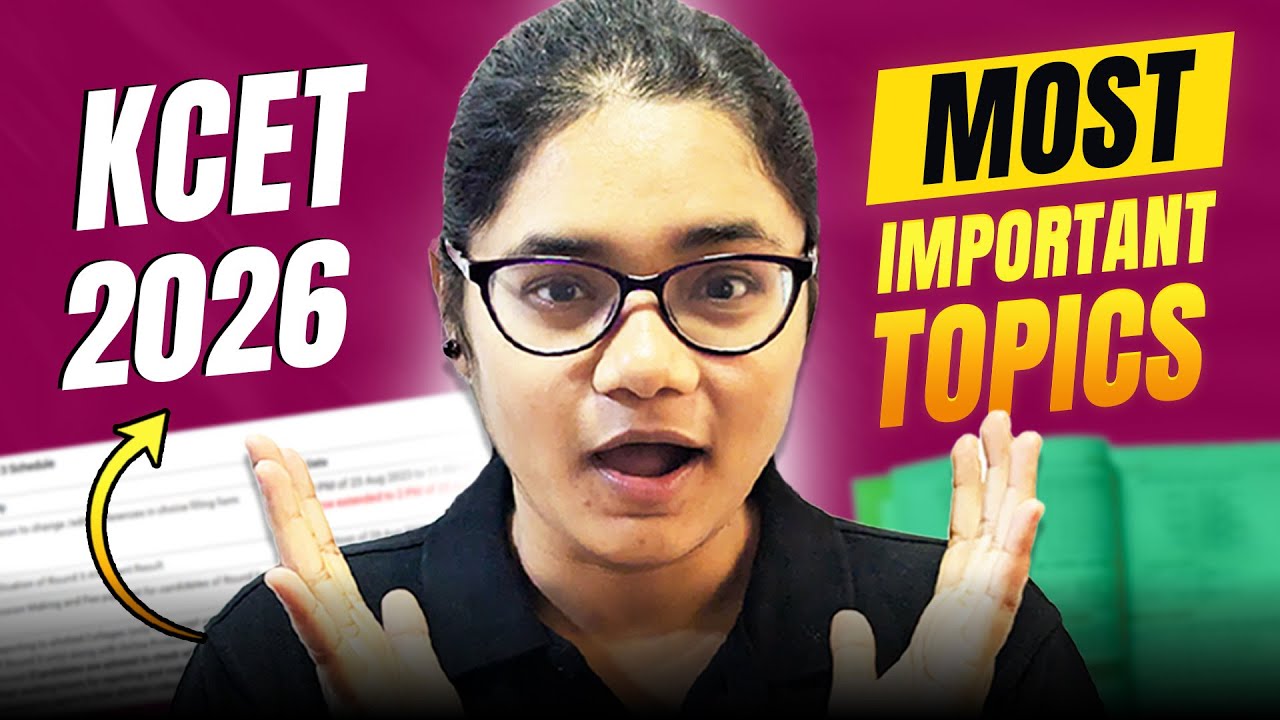🎯 KCET 2026 Do or Die Chapters! | Score 200+ Marks from These Topics 💥 | KCET 2026 |