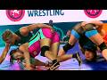 Girls Wrestling Huge Aggressive Moves And Rule Breaking For Victory