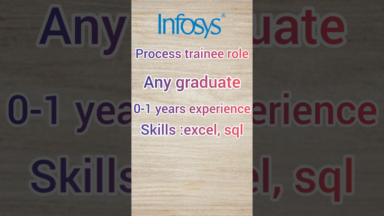 INFOSYS BPM IS HIRING | PROCESS TRAINEE ROLE | ANY GRADUATE| APPLY SOON