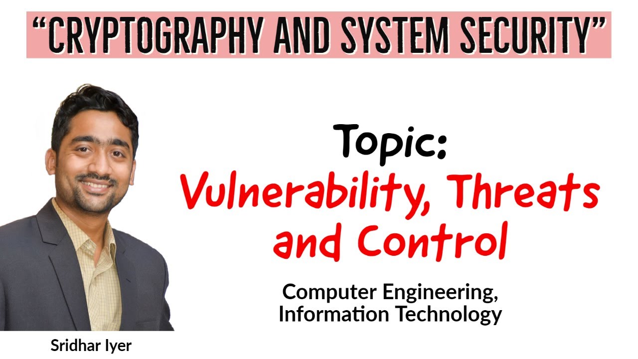 Vulnerability, Threat & Control | Cryptography and System Security | [ English / Hindi ]