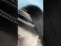 Повязка-резинка на голову с блестящими камнями, золото 27 см