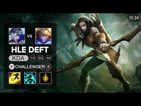 Deft vs Viper - Ashe Bot vs Ezreal - KR Challenger Patch 10.24