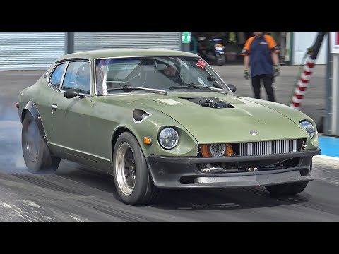 BOOSTED LS! Datsun 280Z at Santa Pod Raceway