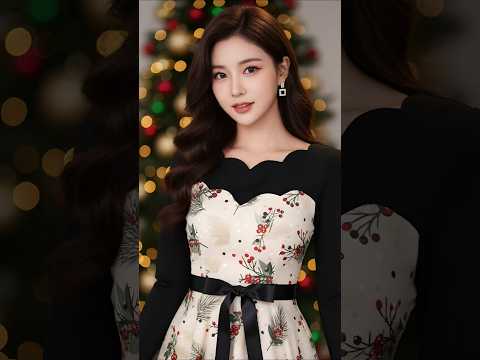 Maple | Holiday OOTD ✨ 22-Year-Old Asian Beauty in Festive Dress | Holiday Vibes