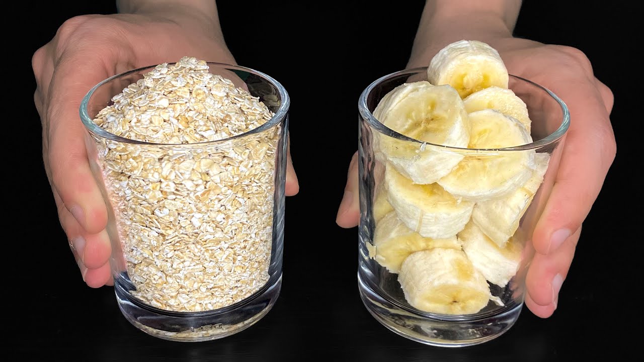 The Best Oatmeal Banana Dessert! Low calorie dessert in 5 minutes!