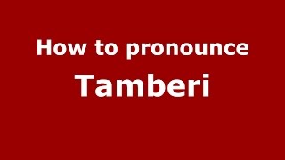 How to pronounce Tamberi