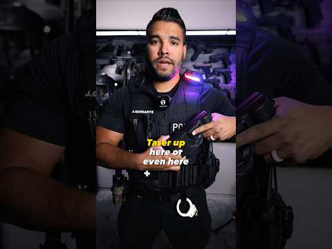 Taser Placement For Police Officer  #police #officerq