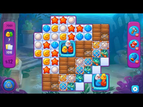 Fishdom 7001 Super Hard Level - 12 moves - NO BooSTERS