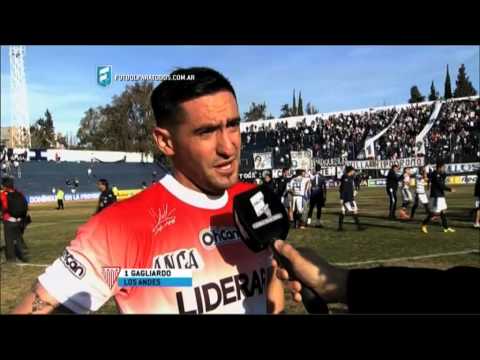 Gagliardo: "Dormimos de nuevo". Los Andes. Fecha 26. B Nacional 2015. FPT