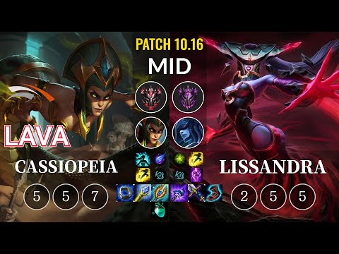 HLE Lava Cassiopeia vs Lissandra Mid - KR Patch 10.16
