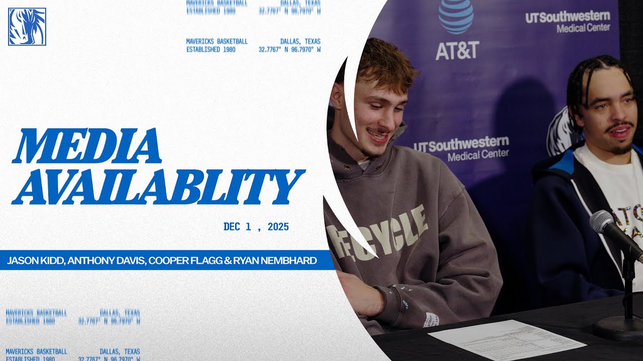 Jason Kidd, Anthony Davis, Cooper Flagg, Ryan Nembhard | Media Availability @ DEN | 12/01/25