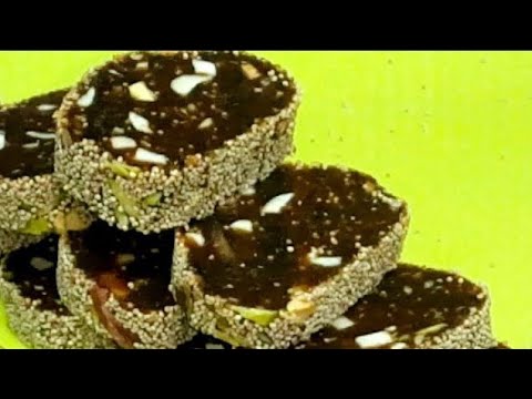 Dates fudge 👌Easy instant sugarfree dessert/Quick and healthy sweet /Dry fruits roll recipe