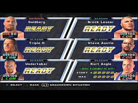 All 100 OVR Players Except Me(Goldberg) at Smackdown! Difficulty | Here Comes The Pain