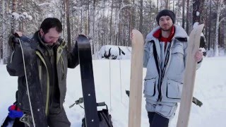 Ящик для зимний рыбалки с лыжами