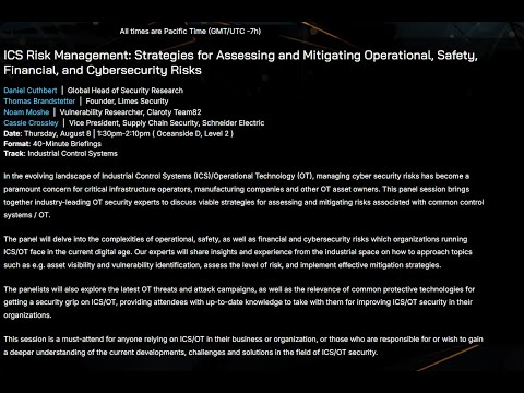 ICS Risk: Strategies for Assessing Operational, Safety, Financial, and Cybersecurity Risks