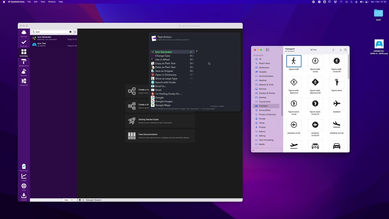 Alfred Workflow - Icon Generator