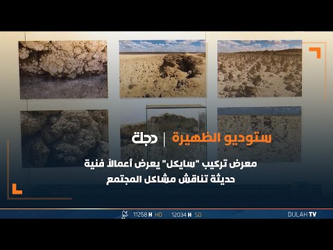 شاهد بالفيديو.. معرض تركيب سايكل يعرض أعمالاً فنية حديثة تناقش مشاكل المجتمع
