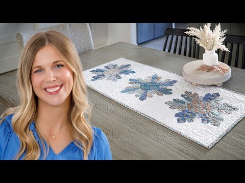 How To Make a Shimmering Snowflake Table Runner - Free Project Tutorial