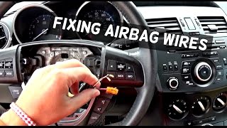 How to Fix Exploded Steering Wheel Airbag wires  Demonstrated on Mazda 3