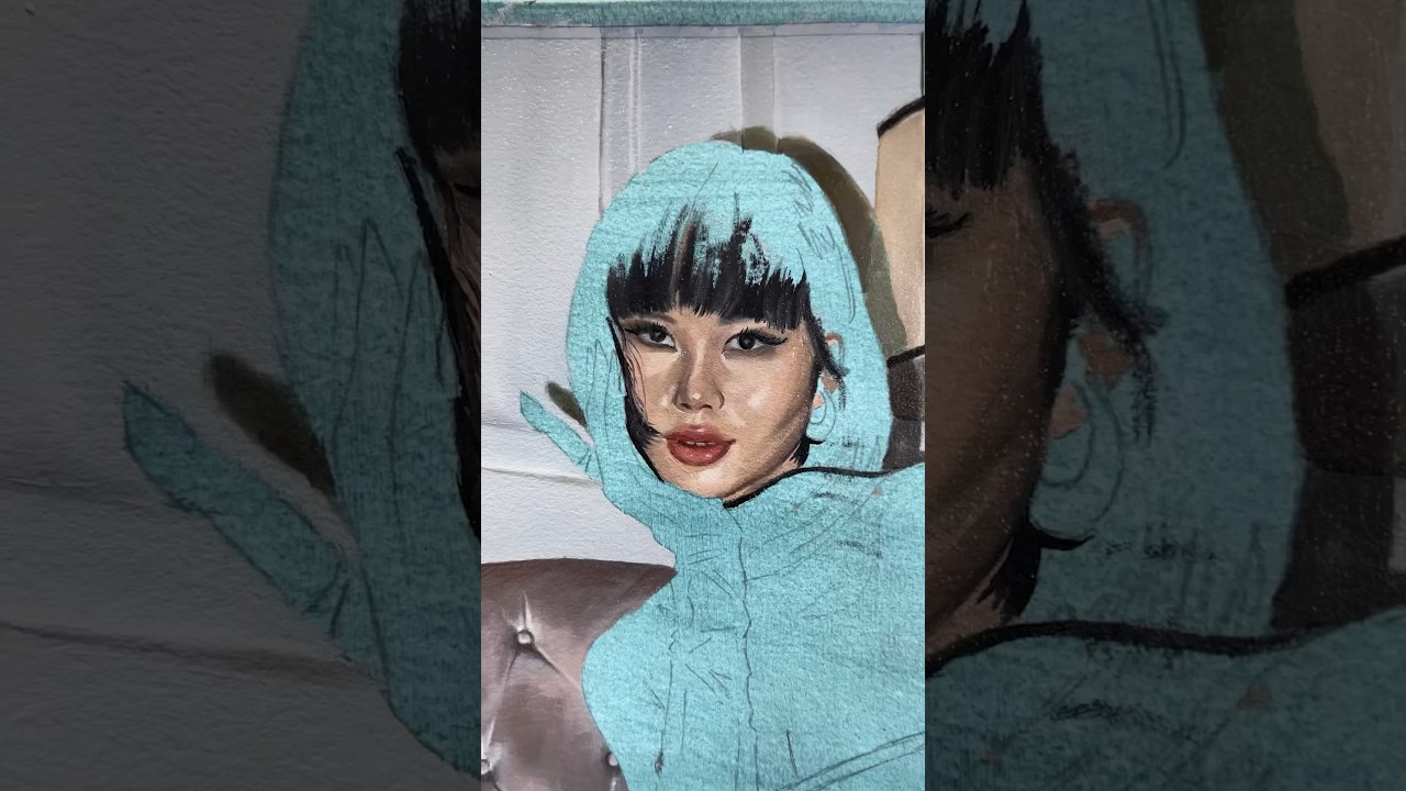 Favorite part! Painting the face ✨ #art #wip