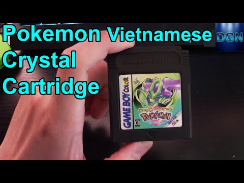 Pokemon Vietnamese Crystal Cartridge & Manual