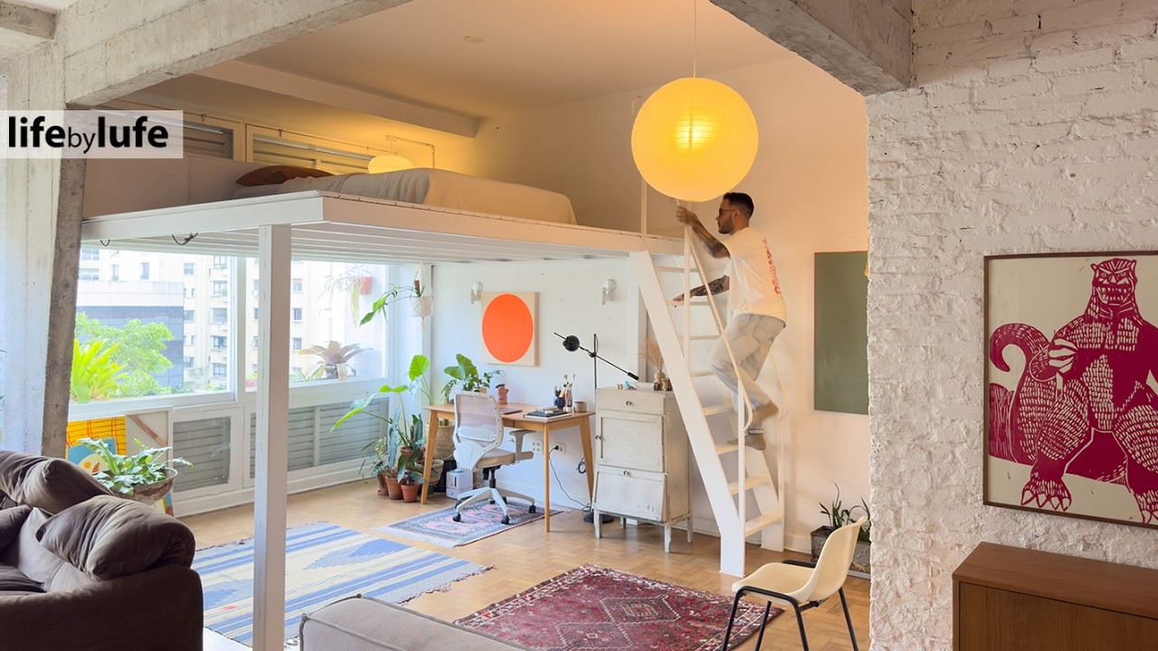 AMAZING INDUSTRIAL STYLE LOFT ALL OPEN AND INTEGRATED WITH SUSPENDED MEZZANINE