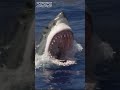 Great White Shark lunges out of water #shorts #sharks #greatwhiteshark #shark