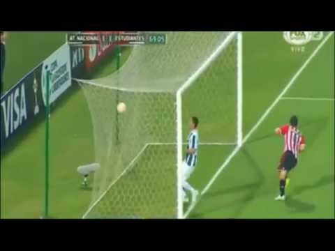 Definición grandiosa de Leo Jara -Estudiantes 1 Atlético Nacional 1 #EDLP