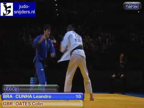 Judo 2009 Birmingham: Cunha (BRA) - Oates (GBR) [-66kg].