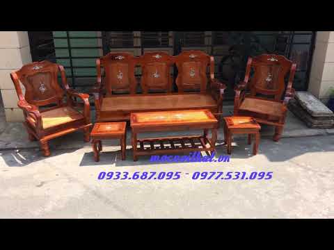 Sofa-salon gỗ tự nhiên giá rẻ Mã Lai giá 4tr500