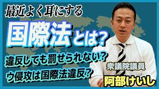 ニュースで耳にする国際法とは何か？ウクライナ侵攻 イラン情勢…効力はあるのか？ 衆議院議員 阿部けいし