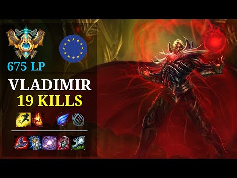 Vladimir Mid vs Renekton - 19 kills - Elite500 - EUW Challenger (675 LP) Patch 10.21