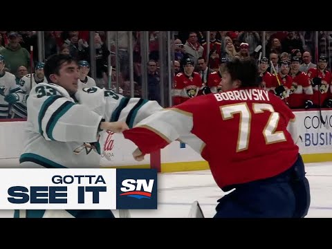 Gotta See It: Goalie Fight Breaks Out With Sharks' Alex Nedeljkovic And Panthers' Sergei Bobrovsky