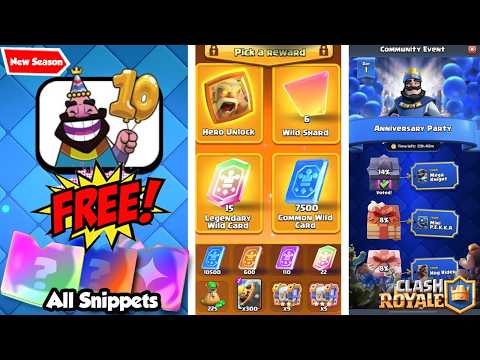 Hurry and Get the New Season Free Rewards! Free Hero, Free Snippets, Free Emote! Clash Royale