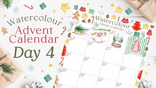 Watercolour Advent Calendar 2025 – Day 4 Opening | Holiday Art Inspiration