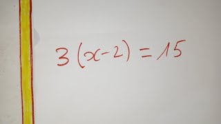 Download the video "3(x-2)=15 équation du premier degré "