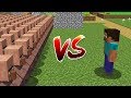 Minecraft Battle: NOOB vs PRO: HEROBRINE VS 10000 VILLAGERS IN VILLAGE CHALLENGE / Animation