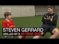 Steven Gerrard grilled by 10 year-old Red - YouTube