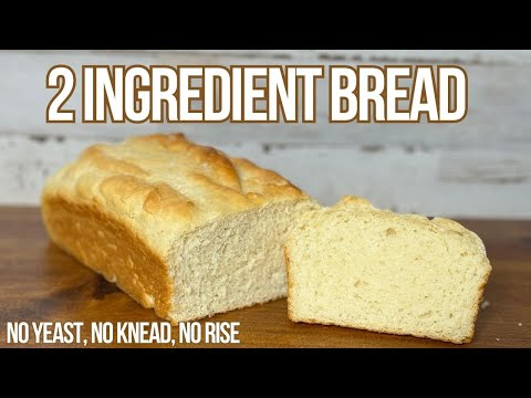EASY Two Ingredient Beginner Bread Recipe - No Yeast, No Knead, No Rise