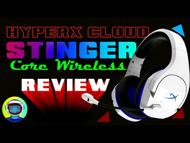 Vídeo relacionado con HyperX Cloud Stinger Core, auriculares inalámbricos para juegos de PS4 y PC, ligeros, controles deslizantes de acero duraderos, micrófono con cancelación de ruido