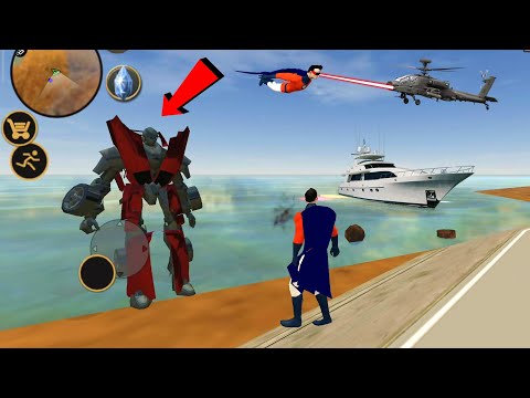 Vegas Crime Simulator(Superhero Fight Robot Car on Sea)Huge Robot Car in River - Android Gameplay HD