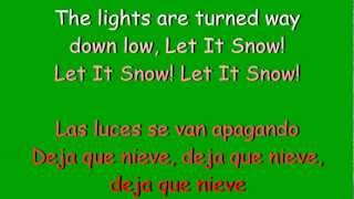 Glee - Let it snow (lyrics &amp; traduccion en español)