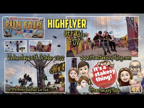 HighFlyer Fair Ground Ride, Off Ride POV Farrar’s Fun Fair Sheffield October 2022 #itsastakesything