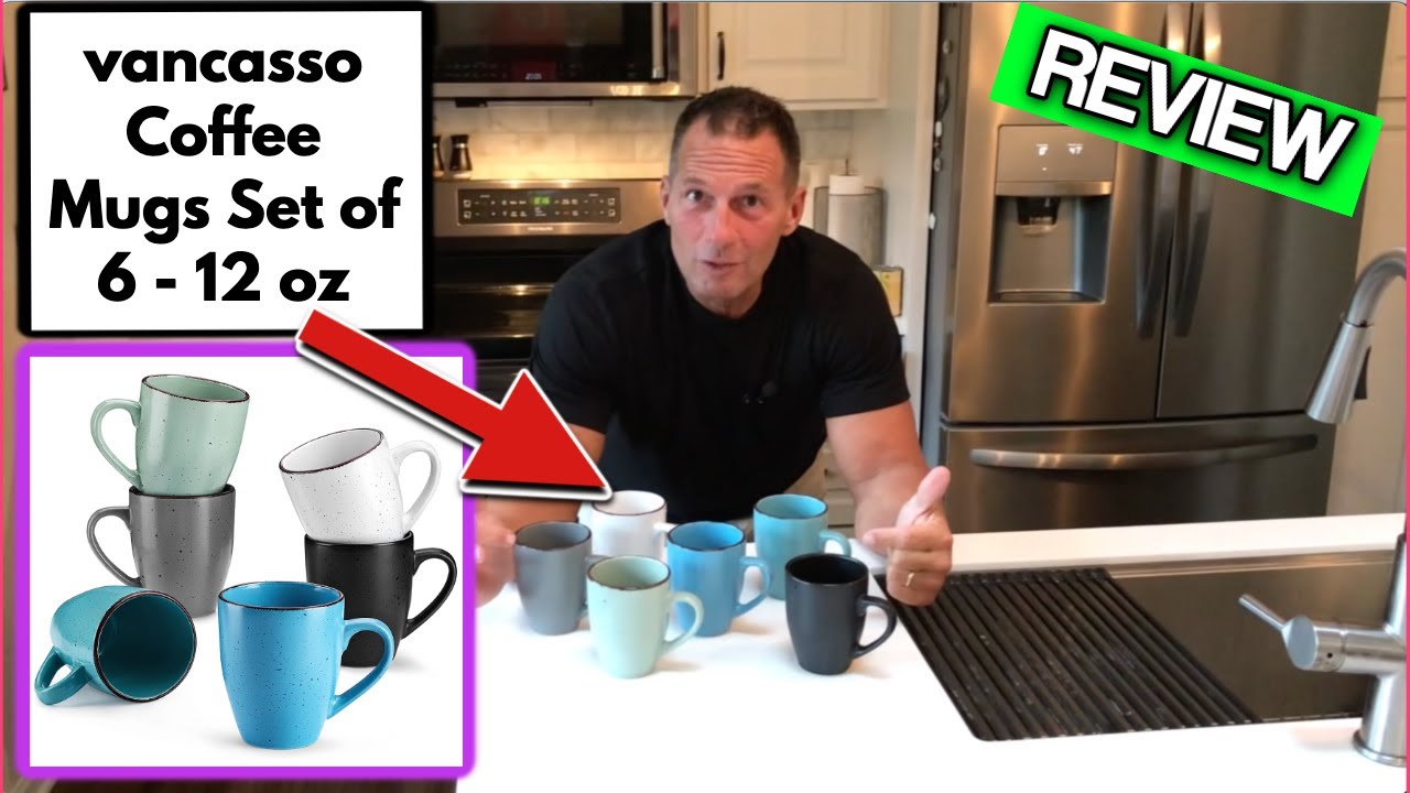 vancasso Coffee Mugs Set of 6   12 oz Ceramic Coffee Mug for Women and Men, Large Coffee Mug Set wit