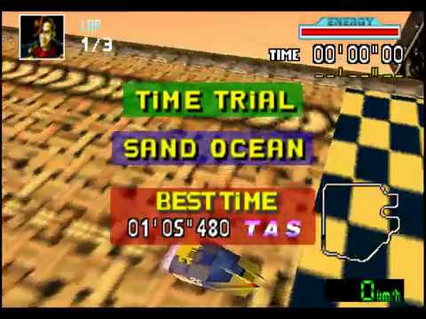 [TAS] Backwards F-Zero X Climax: Sand Ocean - High Speed Edge
