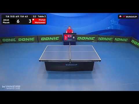 09:55 Jakub Placek 3:2 Michal Markowski 22.07.2023 | TT Euro.Cup Poland Master.