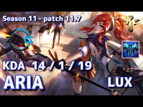 【韓国サーバー/GM】DFM Aria ラックス(Lux) VS セナ(Senna) SUP - Patch11.7 KR Ranked【LoL】