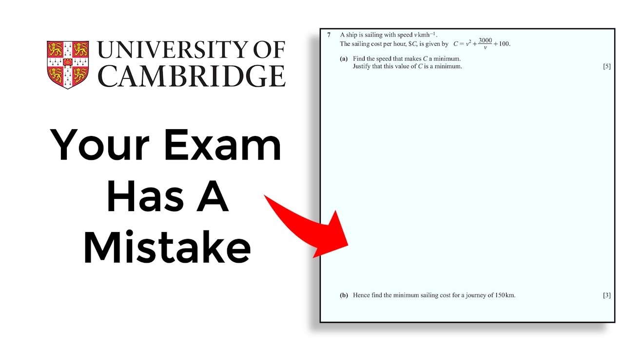 Dear Cambridge, Your Exam Has An Error