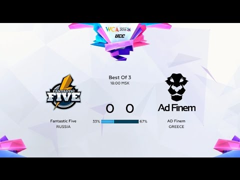 Fantastic Five vs Ad Finem game 1  (Финальный тур квалификаций Dota 2 WCA season 2 2016)